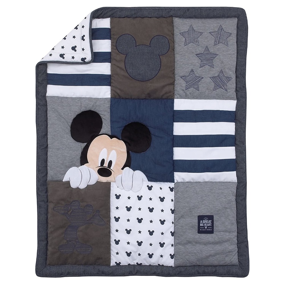Mickey Mouse: Hello World Appliquéd Comforter
